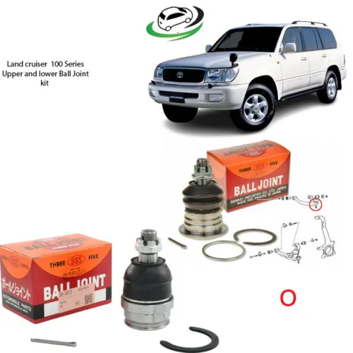 Illustration of toyota land cruiser 100 series front upper & lower ball joint kit sb3812 sb3841 set
