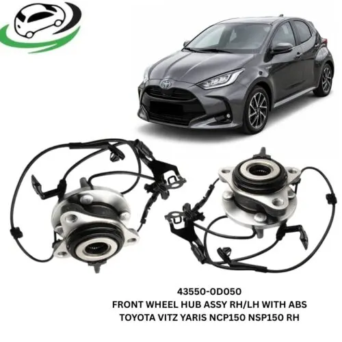Illustration of belcot 43550-0d050 front wheel hub assembly rh/lh with abs set