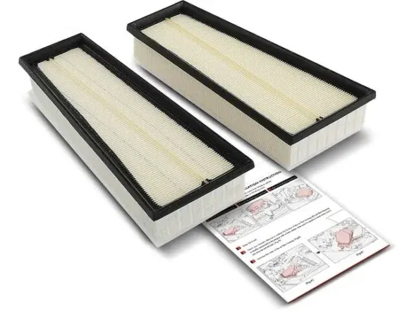 Illustration of mercedes-benz amg 4.0 v8 air filter kit (m177) - a1770940000 / a1770940100