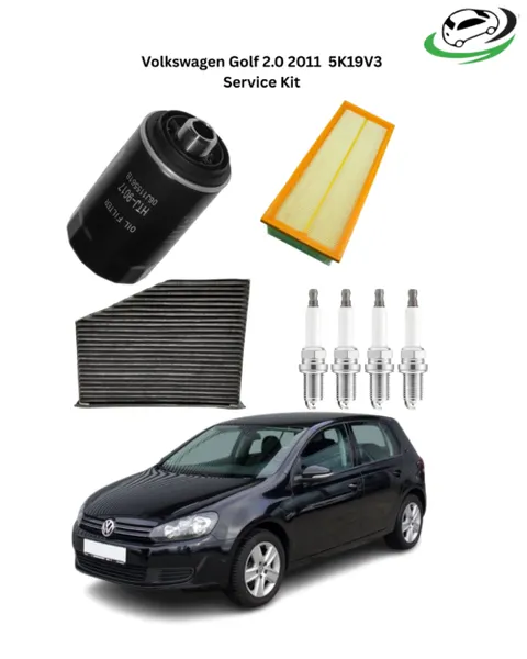 Illustration of volkswagen golf 2.0 2011 5k19v3 service kit