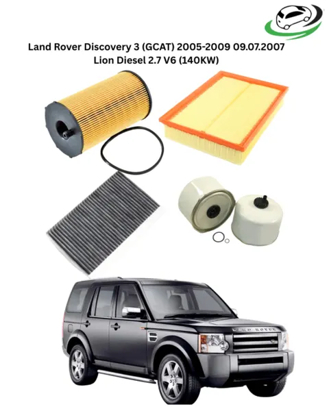 Illustration of land rover discovery 3 (2005-2009) 2.7 v6 lion diesel service kit in kenya