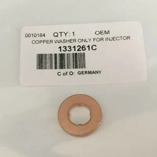 Illustration of oem 1331261 copper washer for injector - land rover discovery