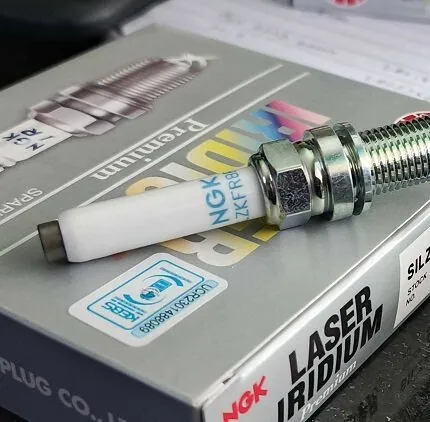 Illustration of ngk silzkfr8f7s laser iridium spark plug mercedes benz