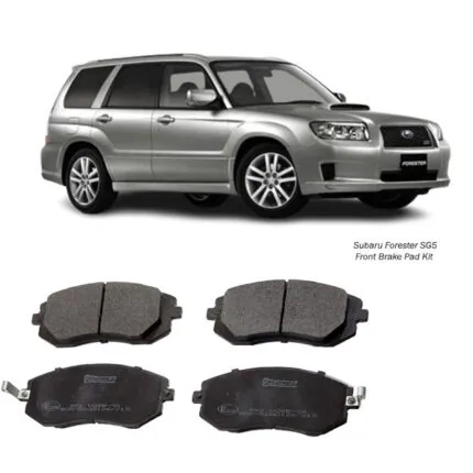 Illustration of subaru forester sg5 front brake pad set d7055