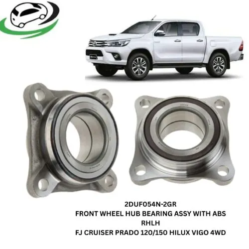 Illustration of toyota fj cruiser prado 120 prado 150 hilux vigo 2duf054n-2gr front wheel hub bearing assembly with abs pair rhlh