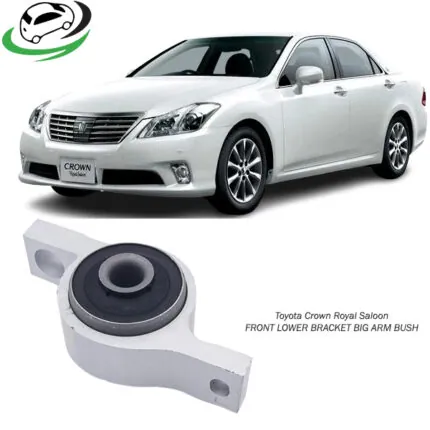 Illustration of toyota crown royal saloon front lower bracket big arm bush rh 48075-30020