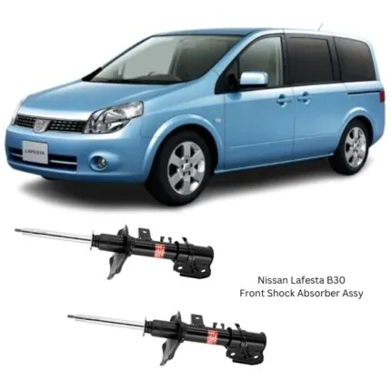 Illustration of nissan lafesta b30 front shock absorber assy 338073