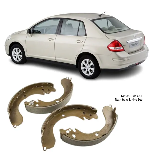 Illustration of nissan tiida c11 rear brake lining set fn1264