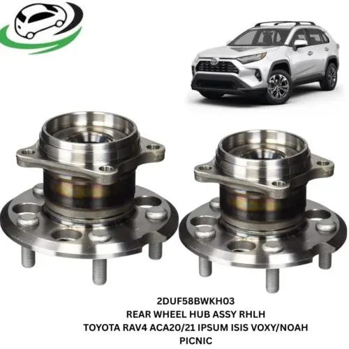 Illustration of 2duf58bwkh03 rear wheel hub assembly for toyota rav4 aca20/21, ipsum, isis, voxy, noah and picnic - pair (rhlh)