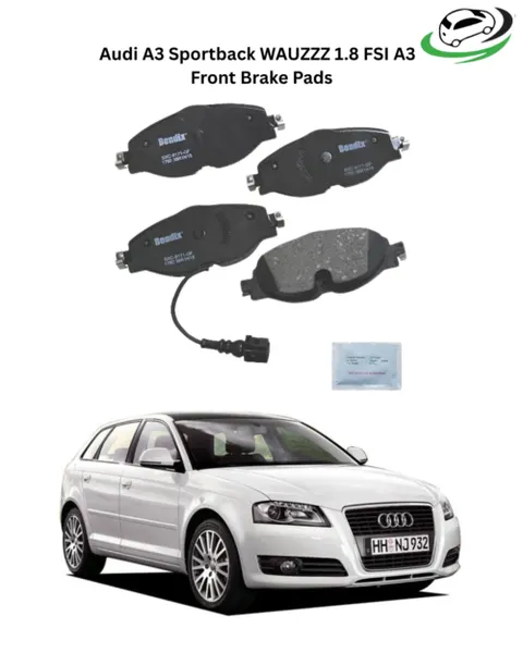 Illustration of audi a3 sportback 1.8 fsi front brake pads in kenya