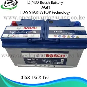 Illustration of bosch battery din 80 (agm) start and stop