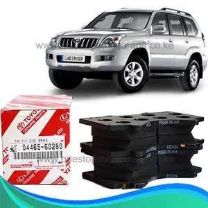 Illustration of front genuine brake pad toyota land cruiser prado j120