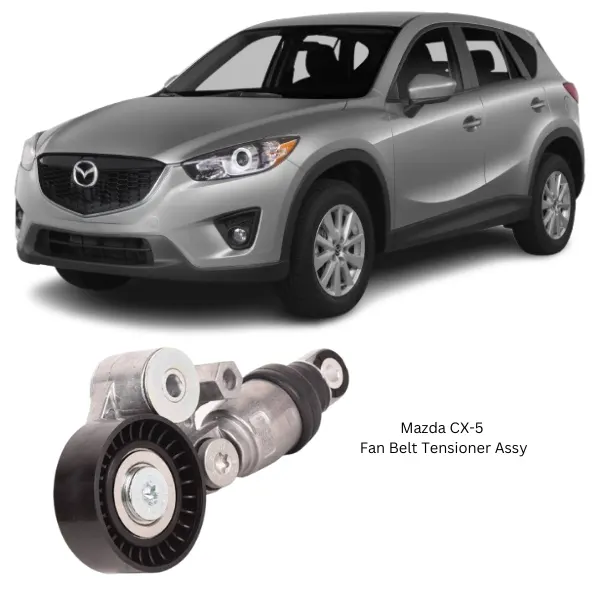 Illustration of mazda cx-5 fan belt tensioner assy pe7w-15-980