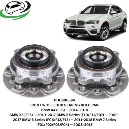 Illustration of phu590394 front wheel hub bearing assembly for bmw 5 series, 6 series, 7 series, x3 and x4 - rhlh pair