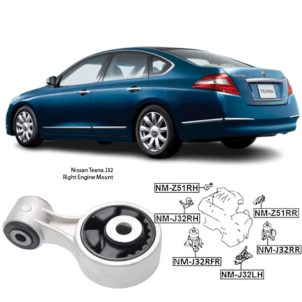 Illustration of nissan teana j32 right engine mount rh nm-z51rh