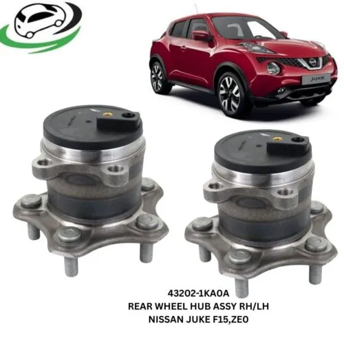 Illustration of 43202-1ka0a rear wheel hub assembly for nissan juke f15 and nissan ze0 - pair (rhlh)