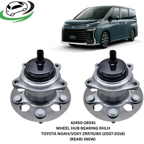Illustration of 42450-28041 rear wheel hub bearing assembly for toyota noah/voxy zrr70/zrr80 (2007-2016) - pair (rhlh)