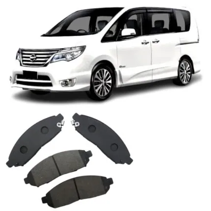 Illustration of nissan serena c26 front brake pads d1267 mr20de