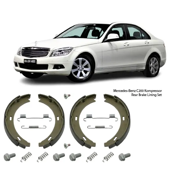 Illustration of mercedes-benz c200 kompressor rear brake pad kit fn0515