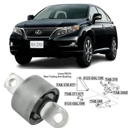 Illustration of lexus rx270 rear trailing arm bushing tab-368