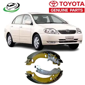 Illustration of toyota corolla nze121 rear brake lining shoe kit 04495-52040