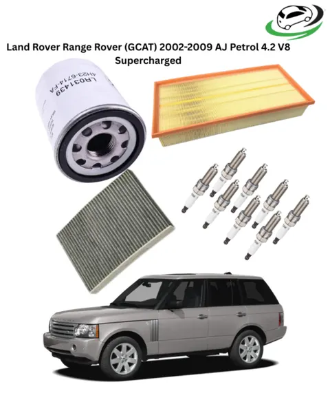 Illustration of land rover range rover (gcat) 2002-2009 4.2 v8 supercharged aj petrol full service kit - kenya