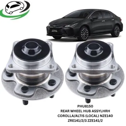 Illustration of pfi phu8150 rear wheel hub assembly set rh/lh – toyota corolla & corolla altis