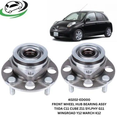 Illustration of gsp 40202-ed000 front wheel hub bearing assembly rh/lh set