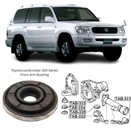 Illustration of toyota landcruiser 100 series front arm bushing tab-334