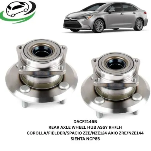 Illustration of toyota corolla fielder spacio axio sienta dacf2146b rear axle wheel hub assembly 4 studs pair rhlh