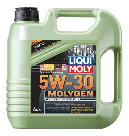 Illustration of liqui moly molygen new generation 5w-30 fully synthetic engine oil 4l